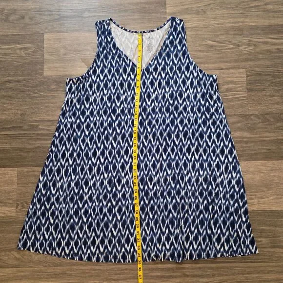 St Johns Bay Ikat Dress Sleeveless Stretch Summer Plus Womens 3X - Picture 5 of 5